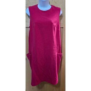 Betsey Johnson W Sleeveless Pink Shift Dress W Pockets Sz 6 fairycore princess